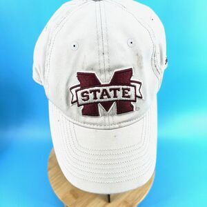 Mississippi State MSU adidas Khaki Tan Maroon Hat Cap Snapback Cotton Bulldogs